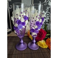 Wunderschöne Gläser Für Hochzeit Oder Deko Hochzeitsgläser Sektgläser Hochzeitsset Geburtstag Geschenk Weihnachtsgeschenk von NataliZimm