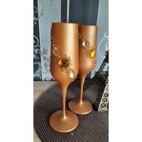 Wunderschöne Gläser Für Hochzeit Oder Deko Hochzeitsgläser Sektgläser Hochzeitsset Geschenk Weihnachtsgeschenk von NataliZimm