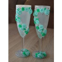 Wunderschöne Gläser Für Hochzeit Oder Deko Hochzeitsgläser Sektgläser Hochzeitsset Muttertag Geschenk Weihnachtsgeschenk von NataliZimm