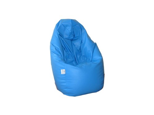 Natalia Spzoo Sitzsack Medium Point aus Kunstleder – Wasser- und Schmutzabweisend, mit Polystyrolfüllung (Blau) von Natalia Spzoo