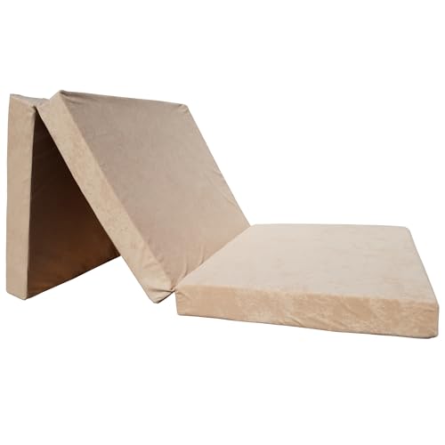 Natalia Spzoo Faltmatratze 195 x 65 x 10 cm – Klappmatratze mit Schaumstoffkern & abnehmbarem Bezug von Natalia Spzoo