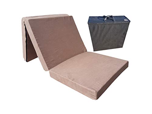 Natalia Spzoo Faltmatratze Klappmatratze 180x80x10 cm mit Aufbewahrungstasche (Taupe 2019) von Natalia Spzoo