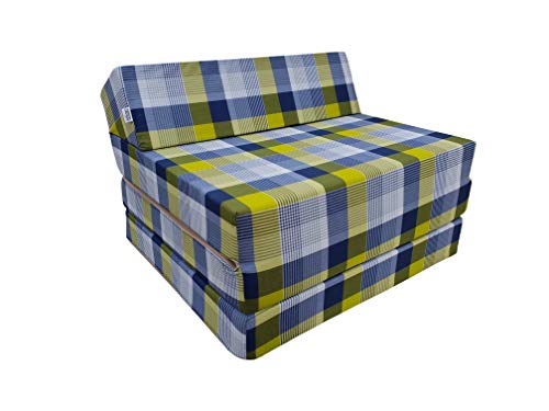 Natalia Spzoo Klappmatratze Bettsessel Schlafsofa Faltmatratze 200 x 70 x 10 cm Baumwolle (002) von Natalia Spzoo