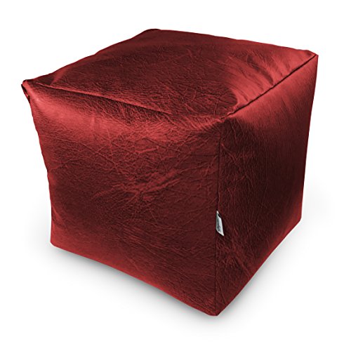 Natalia Spzoo® Sitzwürfel aus Kunstleder zum sitzen Spielen usw. super leicht (Rot(dunkel)) von Natalia Spzoo