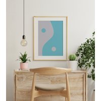 Funky Abstract Eclectic Yin Yang Blue & Grey Trendy Wall Art Poster - Verschiedene Größen Verfügbar | Ohne Rand/Ungerahmt Funky Abstract Eclectic Yin Yang Blue & Grey Trendy Wall Art Poster - Verschiedene Größen Verfügbar | Ohne Rand/Ungerahmt von NataliaDesignsbyNK