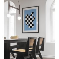 Trendy Kariertes Blaues Poster | Mehrere Größen Verfügbar Ohne Weiße Bord Borde Trendy Kariertes Blaues Poster | Mehrere Größen Verfügbar Ohne Weiße Bord Borde von NataliaDesignsbyNK