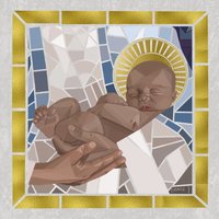 Lichtkind Kunstdruck - Krippenbild Jesuskind Christkind Christbild Weihnachtsdeko Christkunst Erretter Geburt von NatalieJeanneArtShop