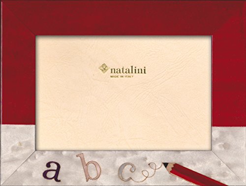 NATALINI TITTA Rosso 10X15 Bilderrahmen mit Unterstützung für Tisch, Tulipwood, Rot, 10 X 15 X 1,5 von Natalini