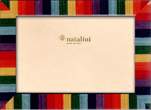 Natalini, GAIA 20 13 x 18 cm, Fotogröße, Aufstellrahmen, Holz, Regenbogen, Außenmaße 16 x 21 x 1,5 cm, MULTICOLOR von Natalini