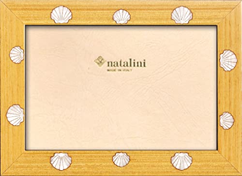 Natalini, Shells, Gelb, 10 x 15 cm, Bildmaß, Aufstellrahmen, Holz, Gelb, Außenmaße 13 x 18 x 1,5 cm von Natalini