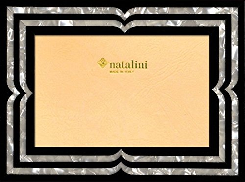 NATALINI Bellagio MP BiancoNero 10X15 Bilderrahmen mit Unterstützung für Tisch, Tulipwood, Schwarz, 10 X 15 X 1,5 von Natalini