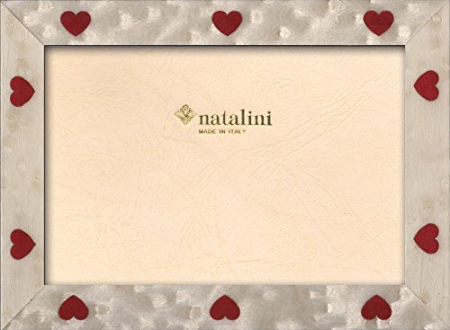 Natalini Cuori Bianchi 13 x 18 Bilderrahmen, Holz/Glas Weiß Rot 21 x 16 x 1,5 cm von Natalini