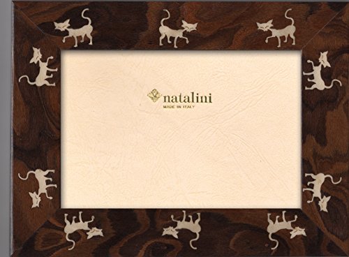 NATALINI Chat 10X15 Bilderrahmen mit Unterstützung für Tisch, Tulipwood, Braun, 10 X 15 X 1,5 von Natalini