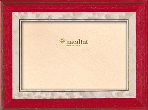 NATALINI Lorena RossoBianco 13X18 Bilderrahmen mit Unterstützung für Tisch, Tulipwood, Rot, 13 X 18 X 1,5 von Natalini