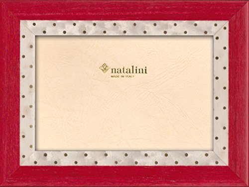NATALINI Marie RossoBianco 10X15 Bilderrahmen mit Unterstützung für Tisch, Tulipwood, Rot, 10 X 15 X 1,5 von Natalini