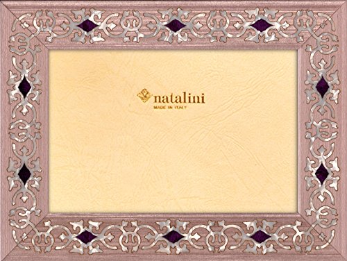 NATALINI Marrakech Lilla 13X18 Bilderrahmen mit Unterstützung für Tisch, Tulipwood, Lila, 13 X 18 X 1,5 von Natalini