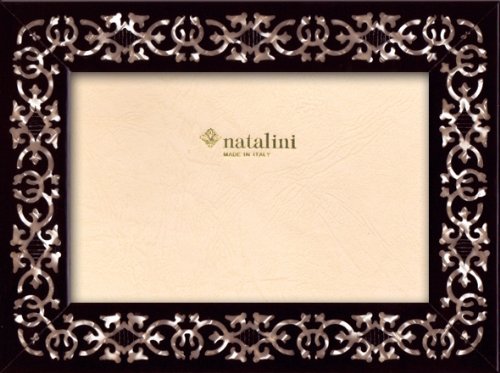 NATALINI Marrakech NERA 10X15 Bilderrahmen mit Unterstützung für Tisch, Tulipwood, Schwarz, 10 X 15 X 1,5 von Natalini