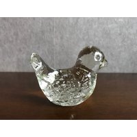 Schwerer Kerzenständer Aus Glas in Form Eines Vogels, Mid Century Schwerer Kerzenständer Aus Glas in Form Eines Vogels, Mid Century von NataliyaFinds
