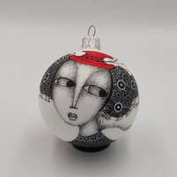 Alice Im Wunderland Ornament Handbemalte Glaskugel, Die Duchess von NatalkaMyhalArts