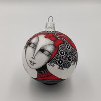 Glas Weihnachtsschmuck Original Handgemalte Alice Glas Weihnachtsschmuck Original Handgemalte Alice von NatalkaMyhalArts