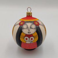 Zwei Puppen, Gay Paar, Original Handbemalte Glas Weihnachtsverzierung von NatalkaMyhalArts