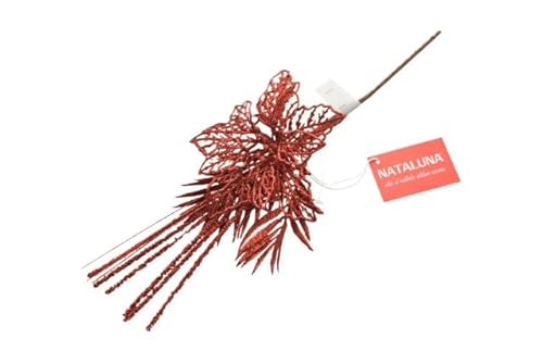 Nataluna M.W3 Pick Blume Glitter 35 cm ROT, Siehe Foto, Einheitsgröße von Nataluna