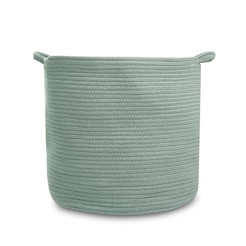 Natemia Rope Storage Basket- Nursery Bin und Toy Organizer (15 "x15 "x14"), Wäschekorb, Korb für Handtücher, Kissen und Decken von Natemia