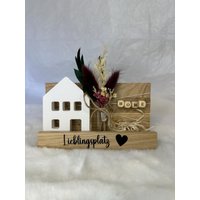 Deko Mit Led Licht, Klötzchen Dekoration, Geschenk Trockenblumen, Leuchtet Im Dunkeln, Gießmasse, Als Dankeschön Mitbringsel Weihnachten von NathaliesBastelbude