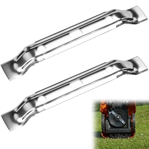 NathrBTV 2 Stück Mähmesser Edelstahl Rasenmäherklingen 20cm Kompatibel mit Mähmesser für Stihl für Viking MI 422 für iMow RMI 422 von NathrBTV