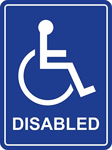 Nation Rollstuhl KFZ Aufkleber Disabled Karte Sticker - PKW Auto Behinderten Hinweis Warnaufkleber Gehbehinderung für Fenster Fahrzeug Scheibe Transporter - T03 von Nation