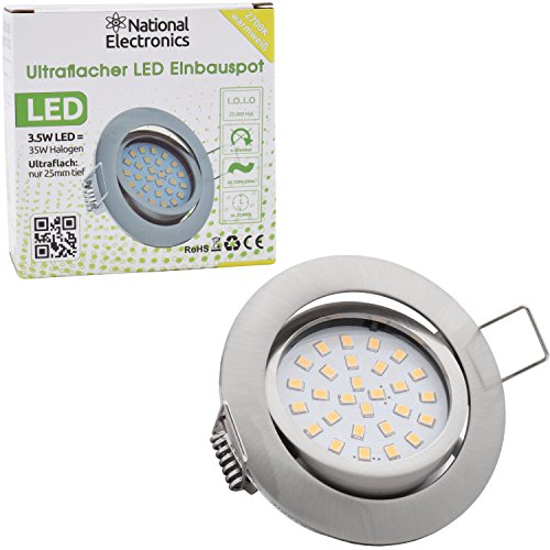 National Electronics Einbauort Linea Slim Edelstahl satiniert mit der Einbautiefe nur 25 mm von National Electronics