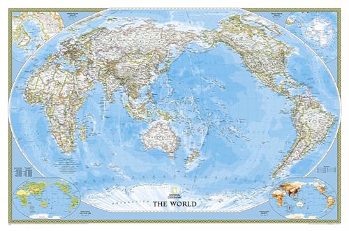 National Geographic Map Classic World, Pacific Centered, Planokarte von National Geographic