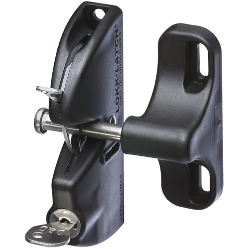 National Hardware V6201 LOCK LTCH BLK N346-201 Verriegelungsriegel, automatisch, mit Schlüssel, 11,4 cm, Schwarz, 4-9/16" von National Hardware