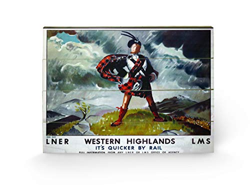 Western Highlands '3' Holz- Wand Kunst, 40 x 59 cm von Pyramid International