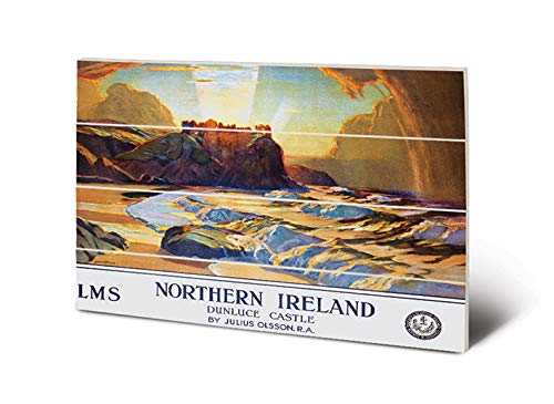 National Railway Museum Kunstdruck auf Holz, 59 x 40 cm Northern Ireland (Dunluce Castle by Julius Olsson) von National Railway Museum