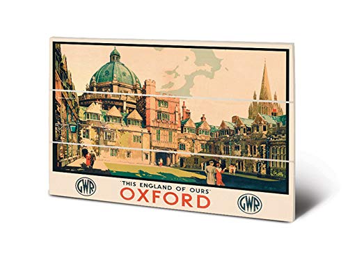 National Railway Museum Druck auf Holz, 20 x 29 cm, Oxford, Courtyard by Claude Buckle, Holzwerkstoff, Mehrfarbig, 20 x 29,5 x 1,2 cm von Grindstore