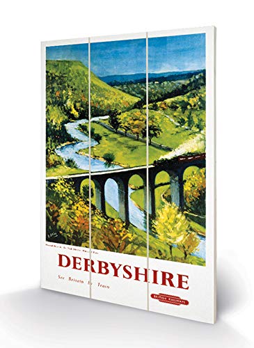 National Railway Museum Kunstdruck auf Holz, 20 x 29 cm, Derbyshire (Peak District by Peter Collins), Holzwerkstoff, Mehrfarbig, 20 x 29,5 x 1,2 cm von National Railway Museum