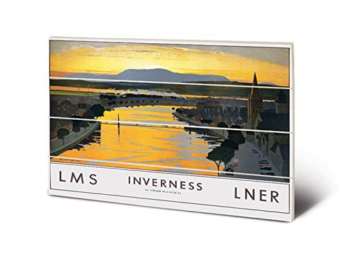 National Railway Museum SW12725P Inverness Kunstdruck auf Holz, 40 x 59 cm (Flussness von Norman Wilkinson), Mehrfarbig, 40 x 59 x 1,2 cm von National Railway Museum