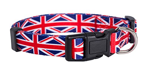 Native Pup Union Jack Halsband Dog Collar- UK Flagge, Medium, Union Jack von Native Pup