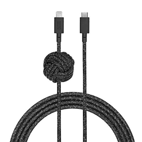 Native Union Night Cable - 10 ft Ultrastarkes, Verstärktes, Haltbares C auf Lightning [MFi-Zertifiziert] mit Beschwertem Knoten kompatibel mit iPhone 14/ iPhone 13 und mehr (Cosmos) von Native Union