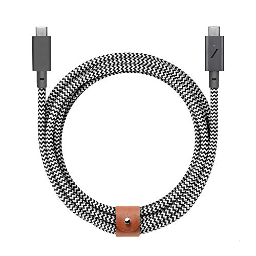 Native Union Type-C Belt Kabel Pro - 240 W USB-C auf USB-C 2.4m Ultrastarkes Ladekabel kompatibel mit iPhone 15, 15 Pro Max, MacBook Pro 14"/16" M2, Air 15" M2, iPad Pro (Zebra) von Native Union