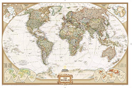 World Executive Poster Size Map: Wall Maps World (National Geographic Reference Map) von National Geographic