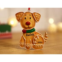 Personalisierte Weihnachtsverzierung, Lebkuchen Hund, Hundeverzierung, Haustier Verzierung, Hundeliebhaber Geschenk, Benutzerdefinierte Hunde Name von Natlandia
