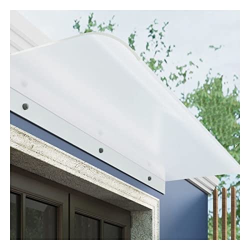 Außenmarkisenfenster-Gartenüberdachung, 100% mattierte Außenüberdachung, Vordertürüberdachung, Fenstermarkise, Schalldämmung/UV-Schutz, modernes Polycarbonat-Material, mit Hardware (Größe: von Natliedop