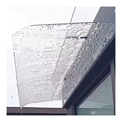 Natliedop Transparente Veranda-Markise, gewölbte Überdachung für die Vordertür, Regenschutz für Fenstertraufe, Polycarbonat-Abdeckung, Regenschutz, UV-Regen-Schneeschutz-Fenster-Gartenüberda von Natliedop