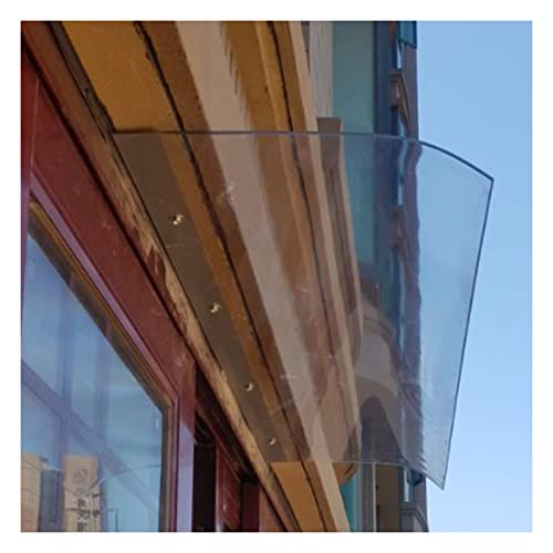 Unsichtbare Türüberdachung Außenmarkise, transparente Polycarbonat-Abdeckung, Fenster-Regenschutzabdeckung, Regenschutz für Hintertür, Veranda, Terrasse, UV-Regen-Schnee-Schutz (Größe: 50 x von Natliedop