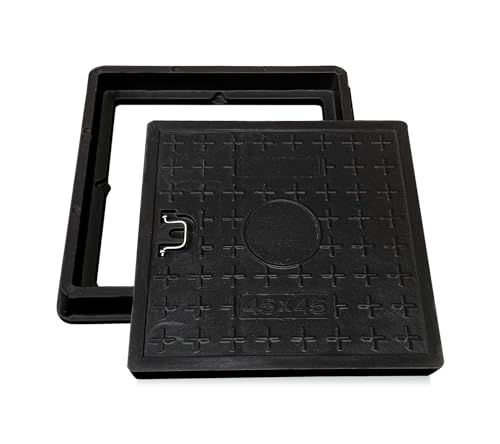 NATOTELA 450x450mm GFK Schachtabdeckung und Rahmen Nettoöffnungsgröße 350x350mm Äußere Rahmengröße 460x460mm Größe des Deckels 400x400mm Schachtdeckel Kanaldeckel für Fussgängezonen Höfe Garten usw. NATOTELA 450x450mm GFK Schachtabdeckung und Rahmen Nettoöffnungsgröße 350x350mm Äußere Rahmengröße 460x460mm Größe des Deckels 400x400mm Schachtdeckel Kanaldeckel für Fussgängezonen Höfe Garten usw. von Natotela