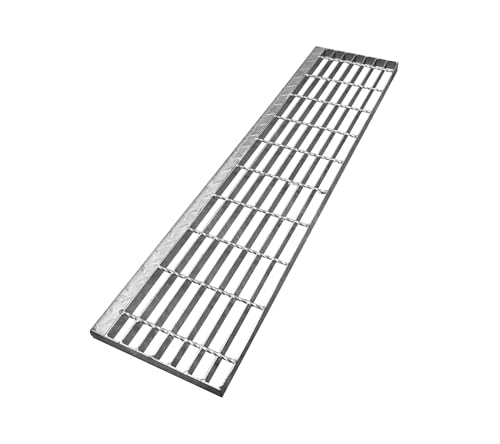 NATOTELA Gitterrost 240x1000x25mm Gitterroststufe Verzinkt Trittrost rutschfeste Industrietreppe geeignet für Flucht- Fabrik- Außentreppen Keller Werkstatt Industriegebiet Garten Bauernhof von Natotela