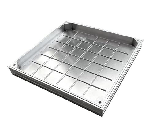 NATOTELA Versenkter Schachtdeckel und Rahmen, Gesamtgröße 500 x 500 mm, unsichtbare Inspektionskammerabdeckung aus Aluminiumlegierung, quadratischer eingebetteter Schachtdeckel mit Hebeschlüsseln für NATOTELA Versenkter Schachtdeckel und Rahmen, Gesamtgröße 500 x 500 mm, unsichtbare Inspektionskammerabdeckung aus Aluminiumlegierung, quadratischer eingebetteter Schachtdeckel mit Hebeschlüsseln für von Natotela