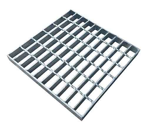 Natotela Abflussrost aus verzinktem Stahl 30x30cm Langlebige Hochleistungs Metallabflussabdeckung für Auffangbecken, quadratisches Abflussgitter für Garage, Kanalisation, Dowmspout, im Freien von Natotela